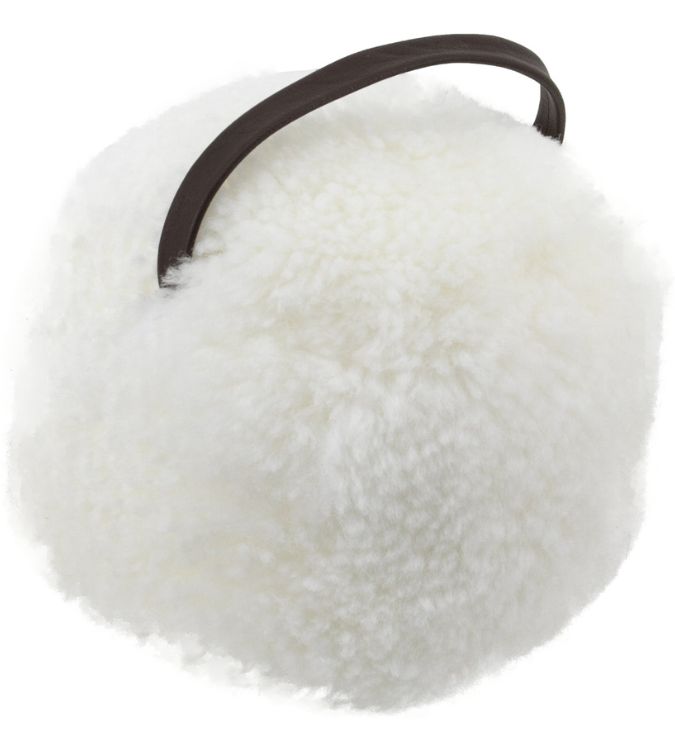 White Sheepskin Doorstop