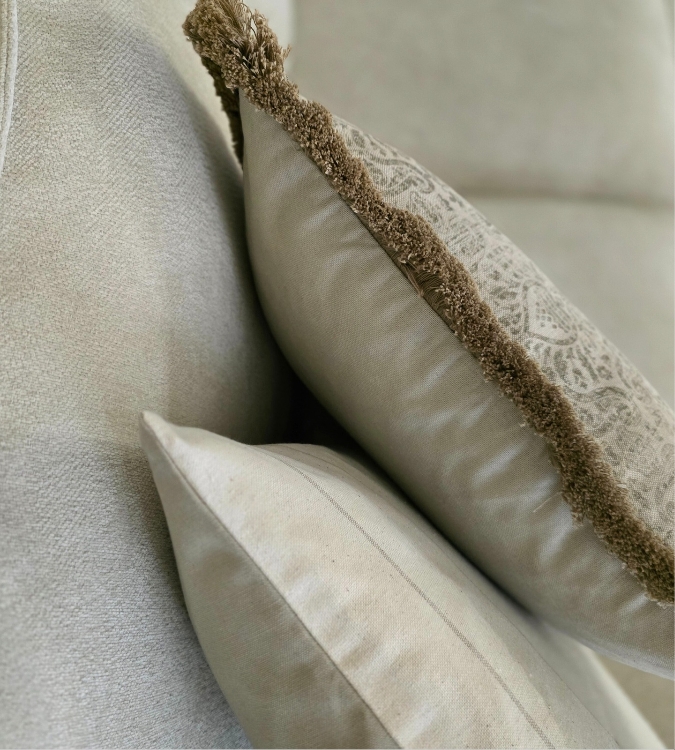 Avene Woven Cushion - Natural Stripe - Image 4