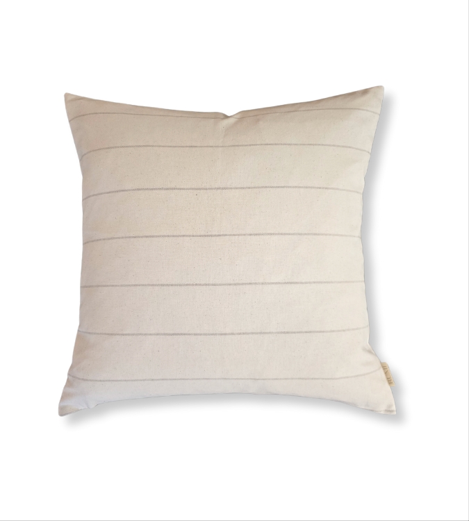 Avene Woven Cushion — Natural Stripe