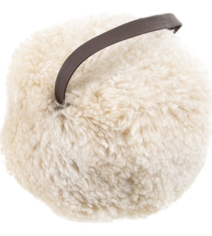 Beige Sheepskin Doorstop