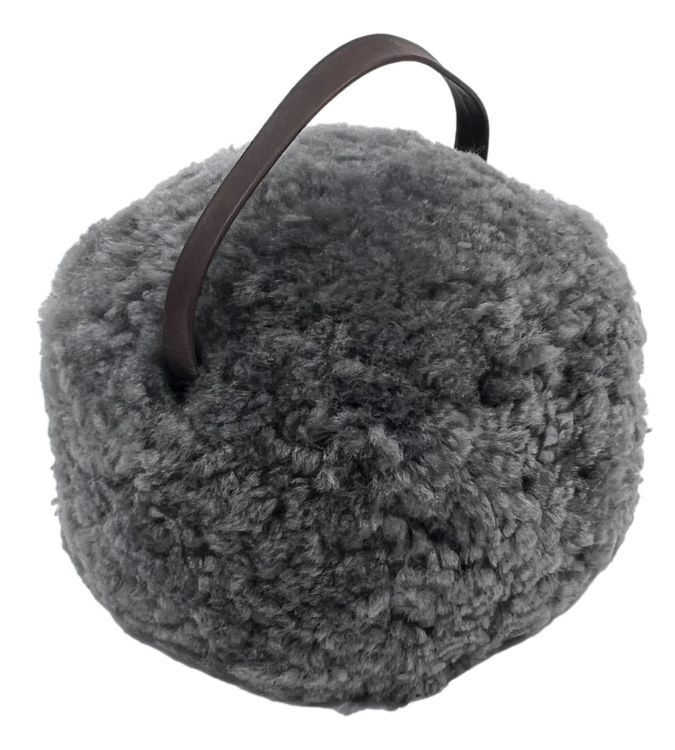 Grey Sheepskin Doorstop