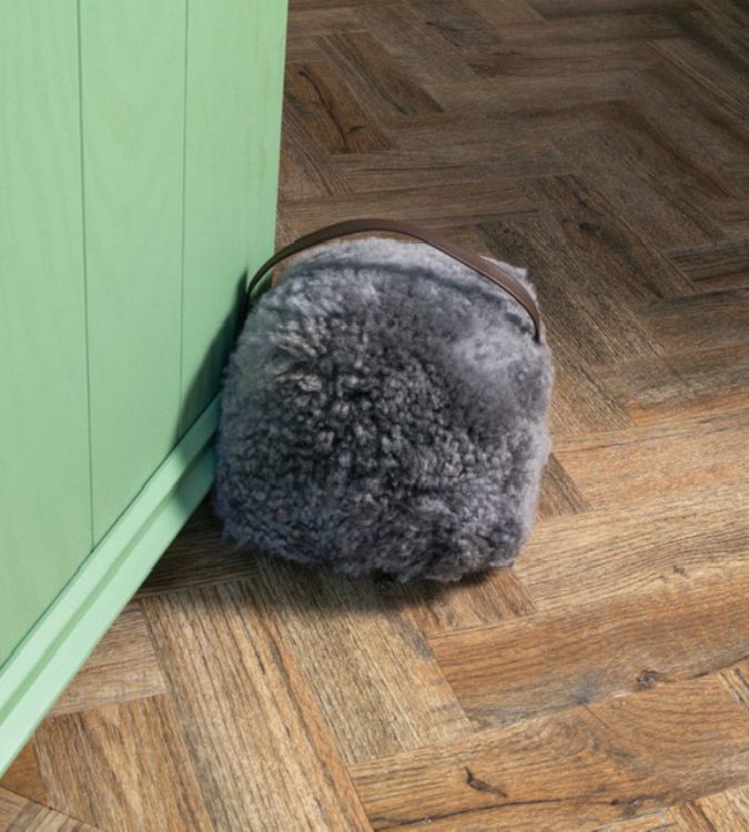 Grey Sheepskin Doorstop - Image 3