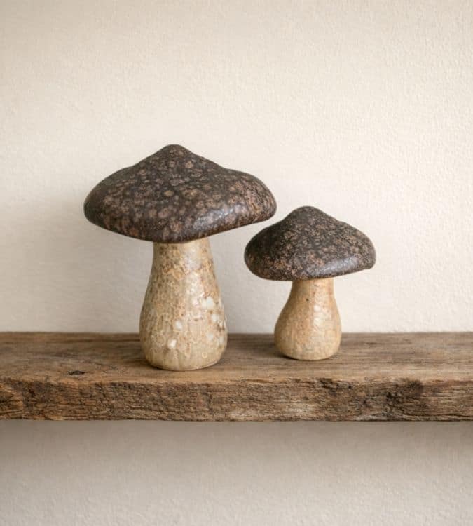 brown natural stone mushroom