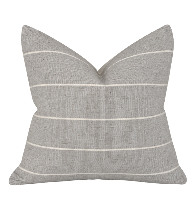 grey woven stripe cushion
