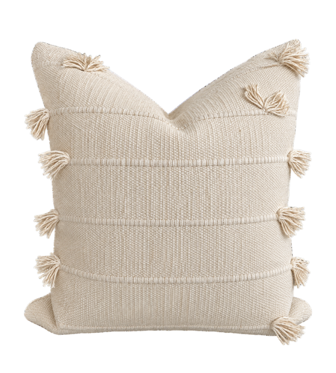 neutral textured cushion