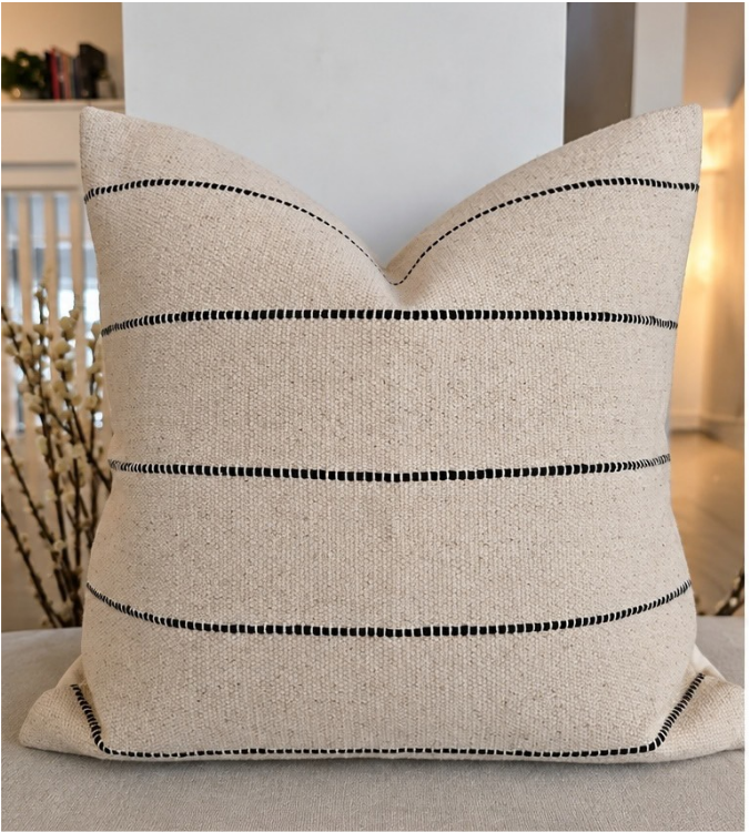 oatmeal woven cushion