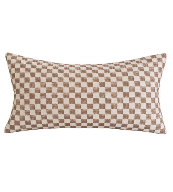CHECKERBOARD COTTON BOLSTER CUSHION